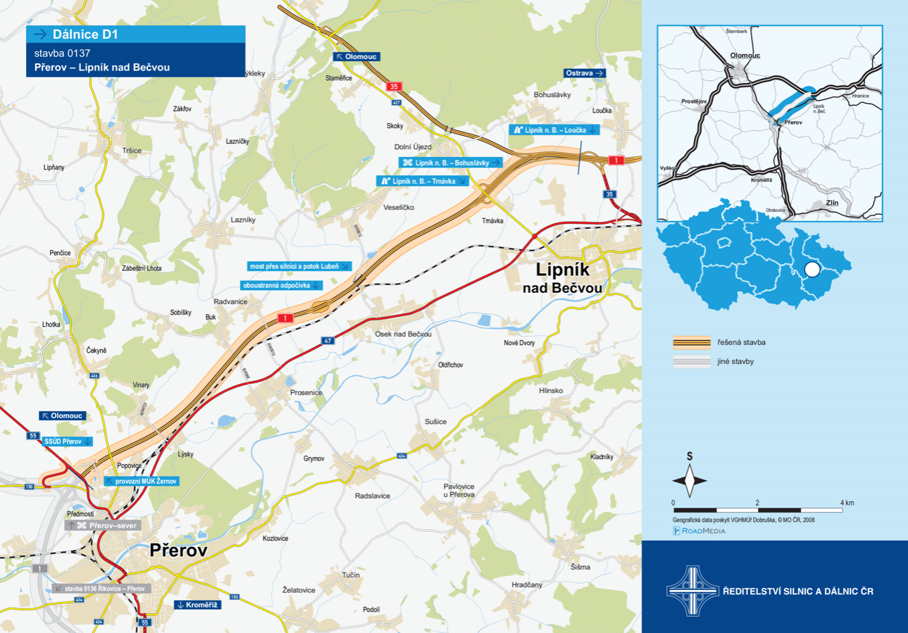Objasnění úseku D1 Přerov-Lipník nad Bečvou