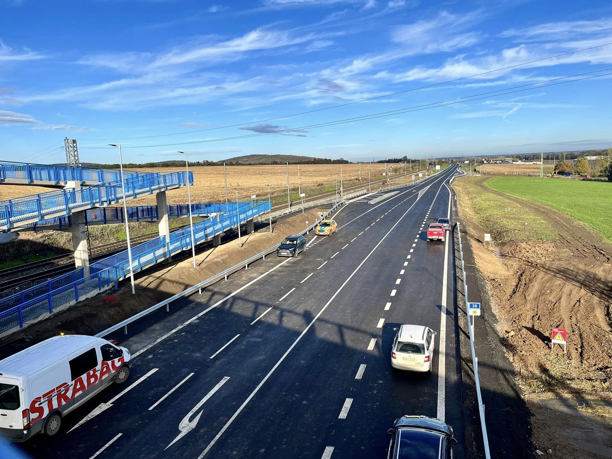 Zprovozňujeme obchvat obce Církvice na silnici I/38