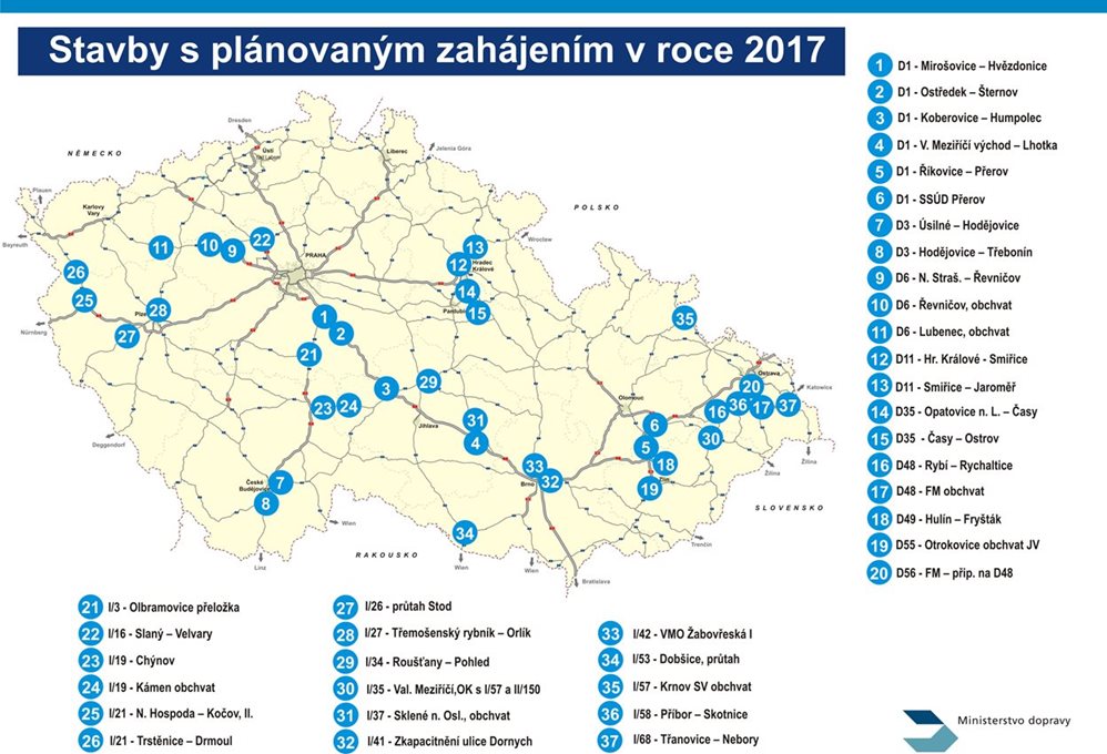 Plánovaná výstavba v roce 2017