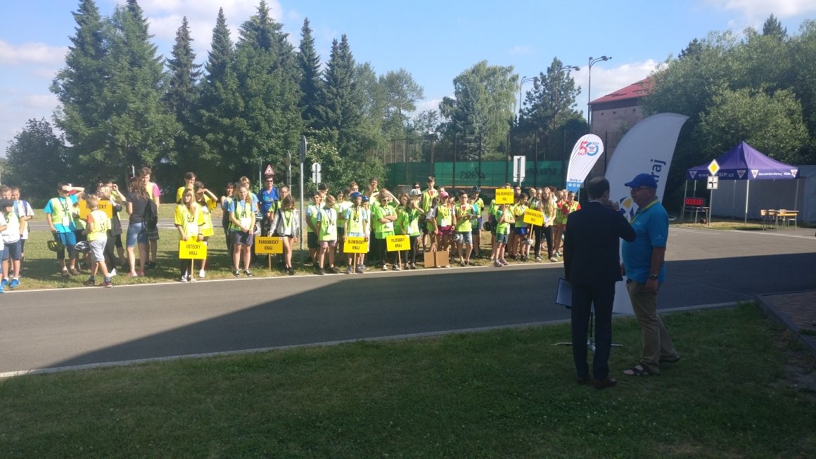 Foto z finále Dopravní soutěže mladých cyklistů