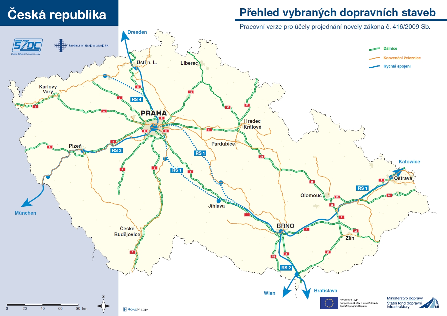 Přehled prioritních staveb, kterých se novela týká