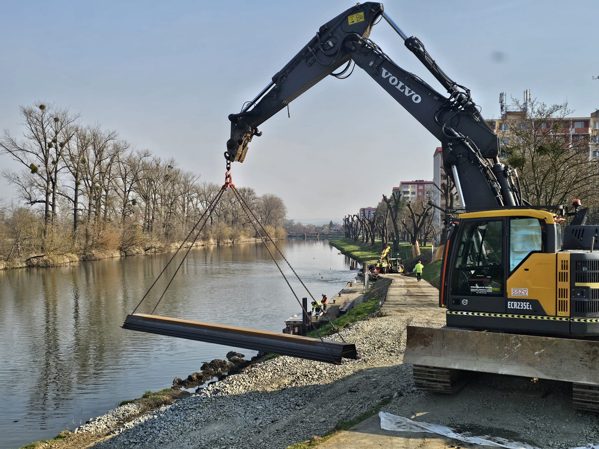 Práce na modernizaci přístaviště v Napajedlích jsou v plném proudu