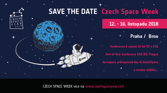 Praha a Brno budou hostit Czech Space week, připraveny budou workshopy, konference a přednášky