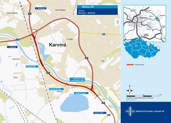 Ředitelství silnic a dálnic zahajuje výstavbu obchvatu Karviné na silnici I/67