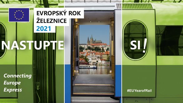 Od čtvrtka můžete v ČR potkat Evropský vlak, prezentuje význam a možnosti rozvoje železnice