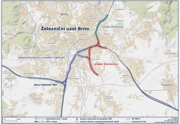 Nový terminál i přestavba tratí. V Brně se začíná projektovat