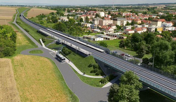 Dvoustovkou podél řeky Hané. Správa železnic má stavitele první části rychlotrati